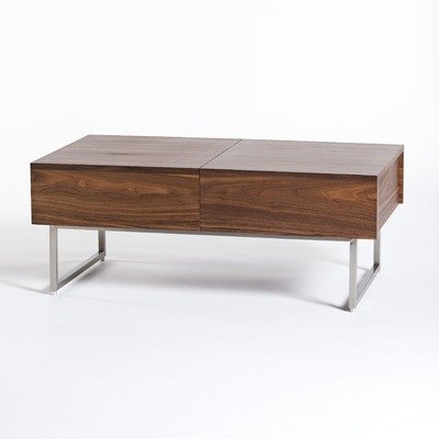 Kansu Coffee Table with Lift-Top Finish: Walnut