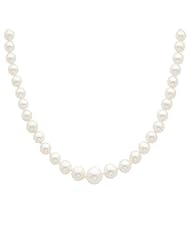 White 4-8mm Graduated Freshwater Cultured Pearl Strand -18"