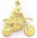 14k Gold Dirt Bike with Rider Pendant [Jewelry]