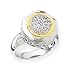 925 Silver & Diamond Ring with 14k Gold Accents (0.12ctw) Sizes 6-8