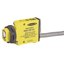 Banner SM312LV Mini Beam DC Photoelectric Sensor, Retroreflective Mode, Cable Termination, 5m Sensing Range, 2m Cable Length