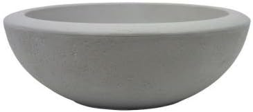 Planters Online 20.5 in. Dia Grey Stone Resin Santorini Bowl