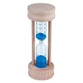 Hofmeister Holzwaren Sanduhr, blauer Sand, mit 5 Minuten Skala
