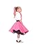 Hip Hop 50's Shop 1950s Girls Poodle Skirt Costume for Kids (Child Medium Hot Pink)