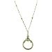 1928 Boutique Ornate Brass Tone Magnifying Glass Necklace