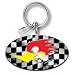 Mr. Horsepower Checkered Flag Enamel Key Chain