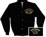BURY YOUR DEAD - Brass Knuckles - Black Zip Up Jogger Fleece / TrackJacket