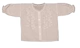 Baby Boy or Girl 0-6 Months, White Hand Made, Unique Cotton Front Button Shirt