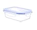Kinetic Go Green Glasslock Elements Series 22-Ounce Rectangular Food Storage Container with Vented Lid 55082