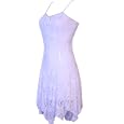 WHITE LACE UP SALSA STRAPPY DRESS'
