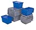 Attached Lid Transfer Box - Gray - 23.875L x 19.625W x 12.625H