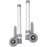 Drive Medical Rear Glide Walker Brakes with 3" Wheel Option, Gray