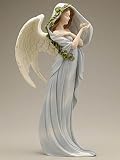 WINTER SEASON ANGEL LADY FIGURINE STATUE CLOUDWORKS