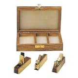 Kaufhof ATS-5464 Micro Brass Planes in a Wooden Box 3 Piece
