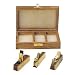 Kaufhof ATS-5464 Micro Brass Planes in a Wooden Box 3 Piece