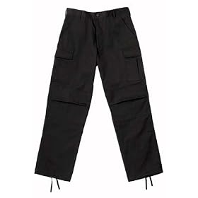 Ultra Force Black Zipper P/C BDU Pants