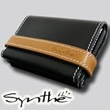 メンズ カード ケース【ブランド:Syntheシンセ】レザー革ベルト黒ブラック新作アウトレット価格ダウン収納ケース名刺カバー【％OFF】【YDKG】☆s-701☆