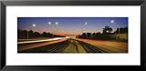 Traffic Moving in the City, Mass Transit Tracks, Kennedy Expressway, Chicago, Illinois, USA Places Framed Art Poster Print by Panoramic Images, 31x15