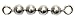 Brad's Killer Fishing Gear Chain Swivels-Pack of 15 (Black, 1/8-Inch 4 Bead) (BCS-415)