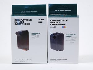Compatible HP 15 & 78 Ink Cartridges Combo 2-Pak: 1 Black / 1 Color