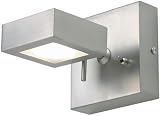 Contemporary Piazza Collection Satin Steel Finish Wall Lamp