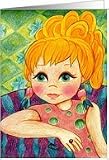 Mod Swinger 1960's Chick with Dangly Earrings and GoGo Ring Card