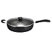 T-fal A9108274 Specialty Nonstick 5-Quart Jumbo Cooker with Glass Lid Fry Pan Dishwasher Safe Cookware, Black