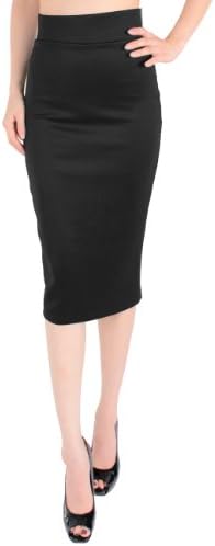 LQ High Waist Stretch Basic Pencil Skirt