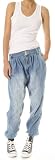 Damen Pluder Jeans 36/S 38/M 40/L 42/XL Bundfaltenhose Neu Damenhose leichte Baggy Pluderhose