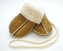 Beige Lambskin Mittens (3-24 months)