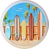 Beach Go Surf Print Design II Drawer Pull Knob