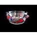 Red Hat Dazzle Design - Hand Painted - Serving Bowl - 6 inch diameter