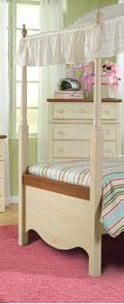 Cassidy 3/3-4/6 Poster Rails with Wire Slats In Pine/Windy Maple Finish by Standard Furniture