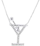 Playboy Bunny Jeweled Martini Glass Pendant Necklace