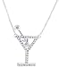 Playboy Bunny Jeweled Martini Glass Pendant Necklace
