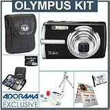 Olympus Stylus 1010 Digital Camera Kit.Black with 2 GB xD Picture Memory Card, Camera Bag, Table Top Tripod, EZ Digital Photography Guide Card. Spare LI- 50B Lithium-Ion Rechargeable Battery, Slinger Digital Memory Case(4), Professional Lens Cleaning Kit.