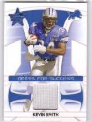 2008 Leaf Rookies and Stars Dress for Success Jerseys #10 Kevin Smith - Detroit Lions (Piece of Authentic Game-Worn Jersey - Serial #d to 250) (Football Cards)