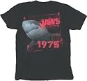 JAWS 1975 Classic Movie Shark Black T-shirt