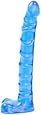 Doc Johnson Raging Hard-On Slim Line 9-Inch Ballsy, Blue Jellie