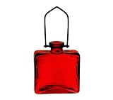 Colored Hanging Flower Square Red Wall Vase / Bottle 1/pc ~ G92 Colored Glass Bottle ~ Floral Vase ~ Colored Vase ~ Bud Vase ~ Garden Vase