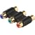 Steren RGB RCA Coupler - 3 x RCA Female to 3 x RCA Female - Plastic