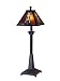 Dale Tiffany TB100715 Amber Monarch Buffet Lamp, Mica Bronze and Art Glass/Mica Shade