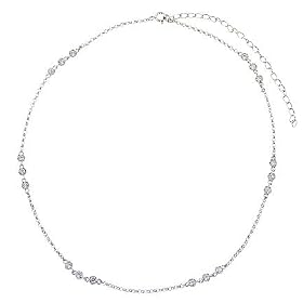 Bridesmaid 925 Sterling Silver Cz Diamond Necklace