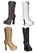 FUNTASMA by Pleaser Electra-1027 Womens Halloween Costume Cowboy Cowgirl Western Boots Shoes Black