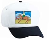 White Cap with man, Europe, horse, Italy, equine, riding