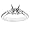 18k White Gold Platinum Prong Head Engagement with Trillion Cut Diamond (G-H/VS, 1/4 ct. tw.)