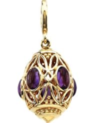 Genuine Amethyst Charm 14K Yellow 66135