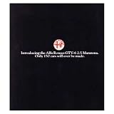 1982 ALFA ROMEO GTV 6 2.5 Motor Trend Reprint Brochure by AlfaRomeo