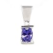 14K White Gold Tanzanite Pendant