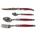 LAGUIOLE Jean DUBOST 25/10 - ménagère de 24 pcs - couleur ROUGE - en acier 25/10 inoxydable - lame